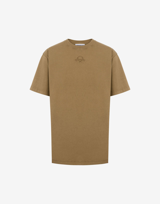T-shirt Laurel Crown Logo Verde militare Moschino 0