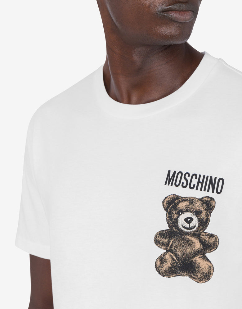 T-shirt Little Teddy Bear White Moschino 3