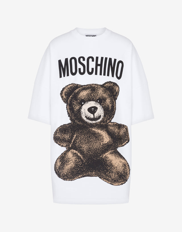 T-shirt oversized Maxi Teddy Bear Bianco Moschino 0