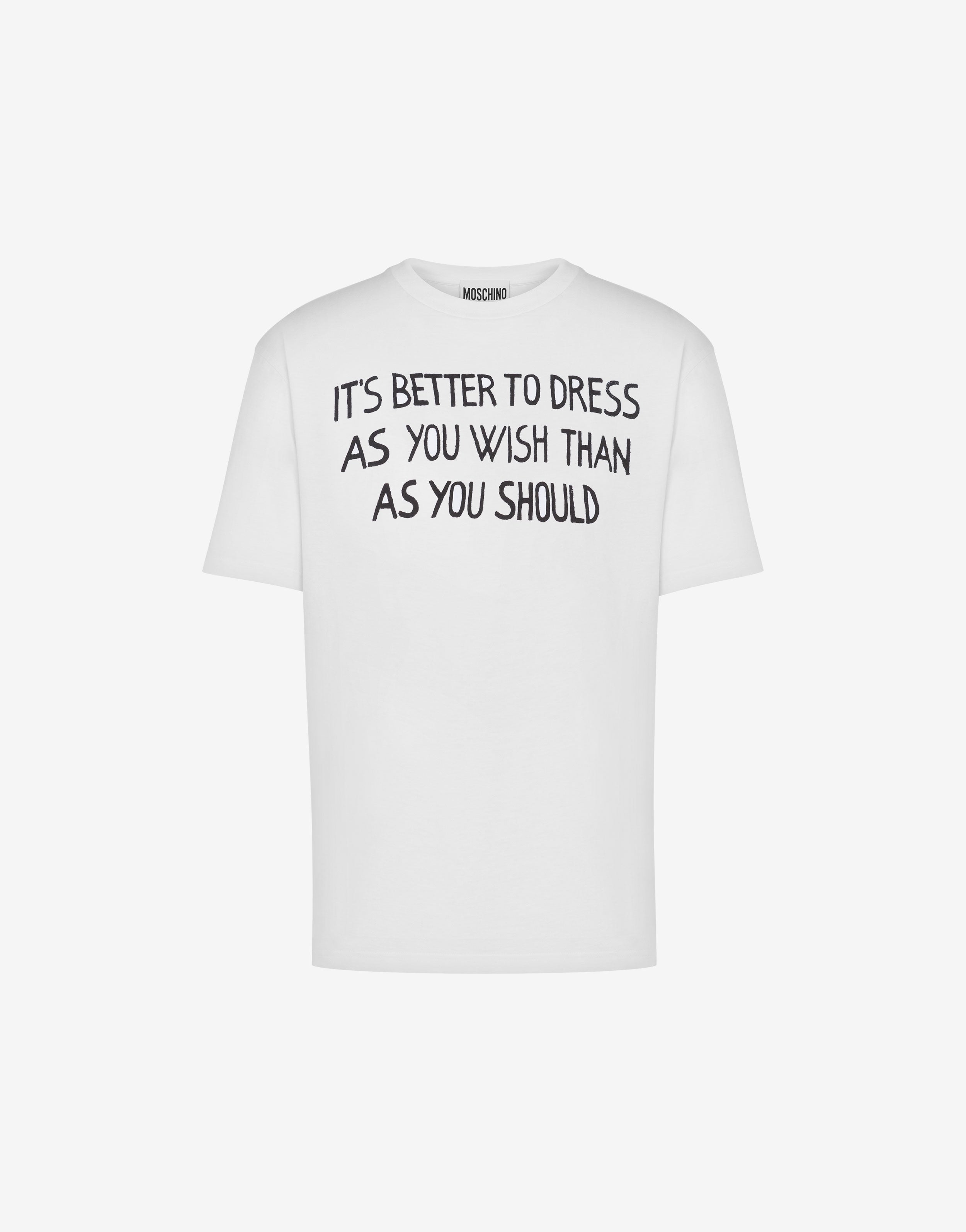 ★Moschino★ Piece of Sheet T-Shirt White AEF251DJ0717044110 T-shirt Message Print | Moschino