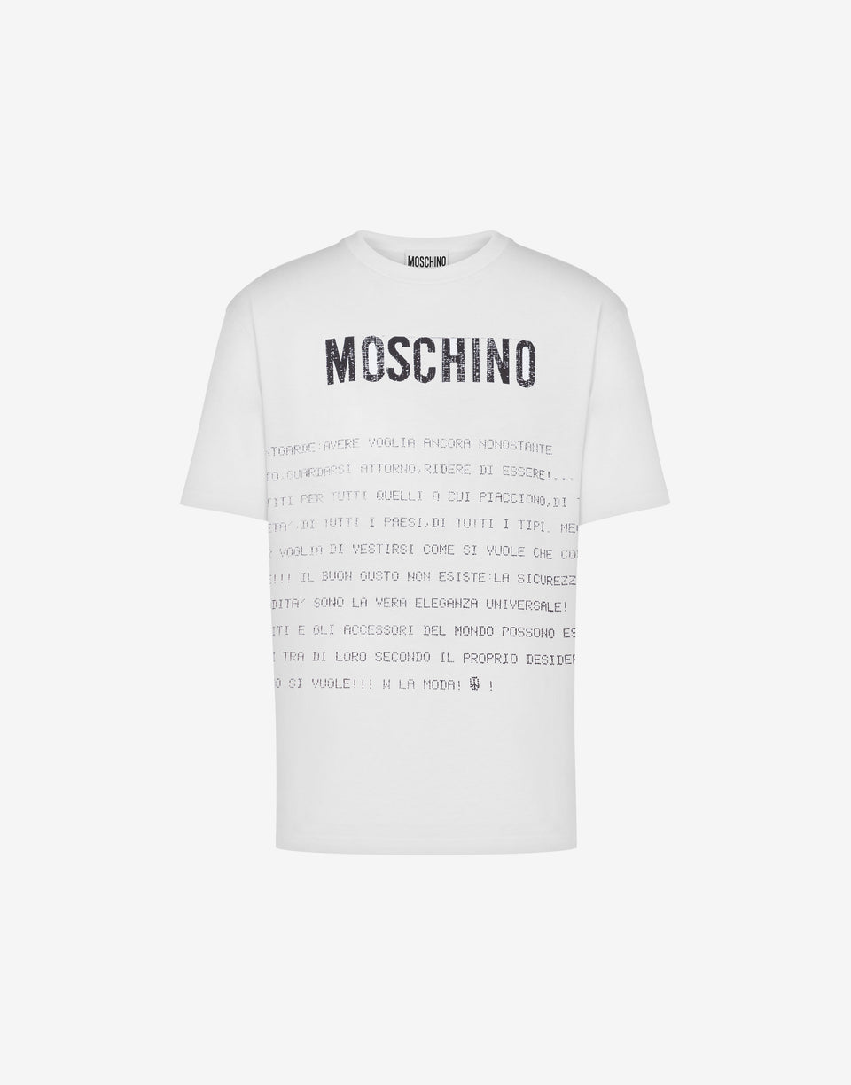 T-shirt Message Print
 Bianco Moschino 0