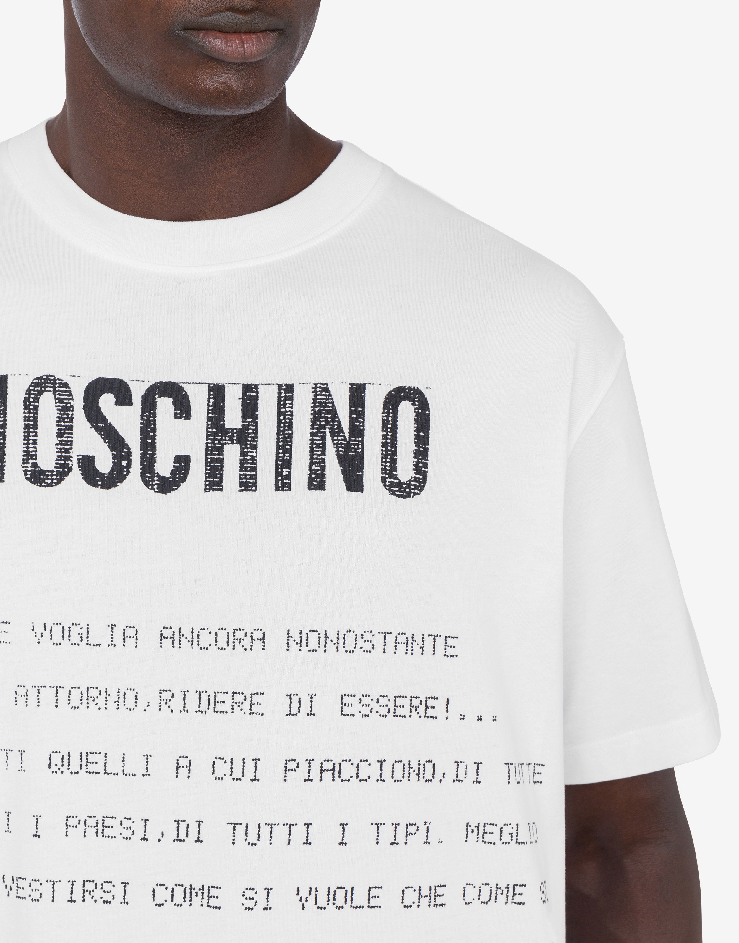 MOSCHINO Archive Messageプリント Tシャツ T-shirt in jersey organico Archive Message | Moschino IT