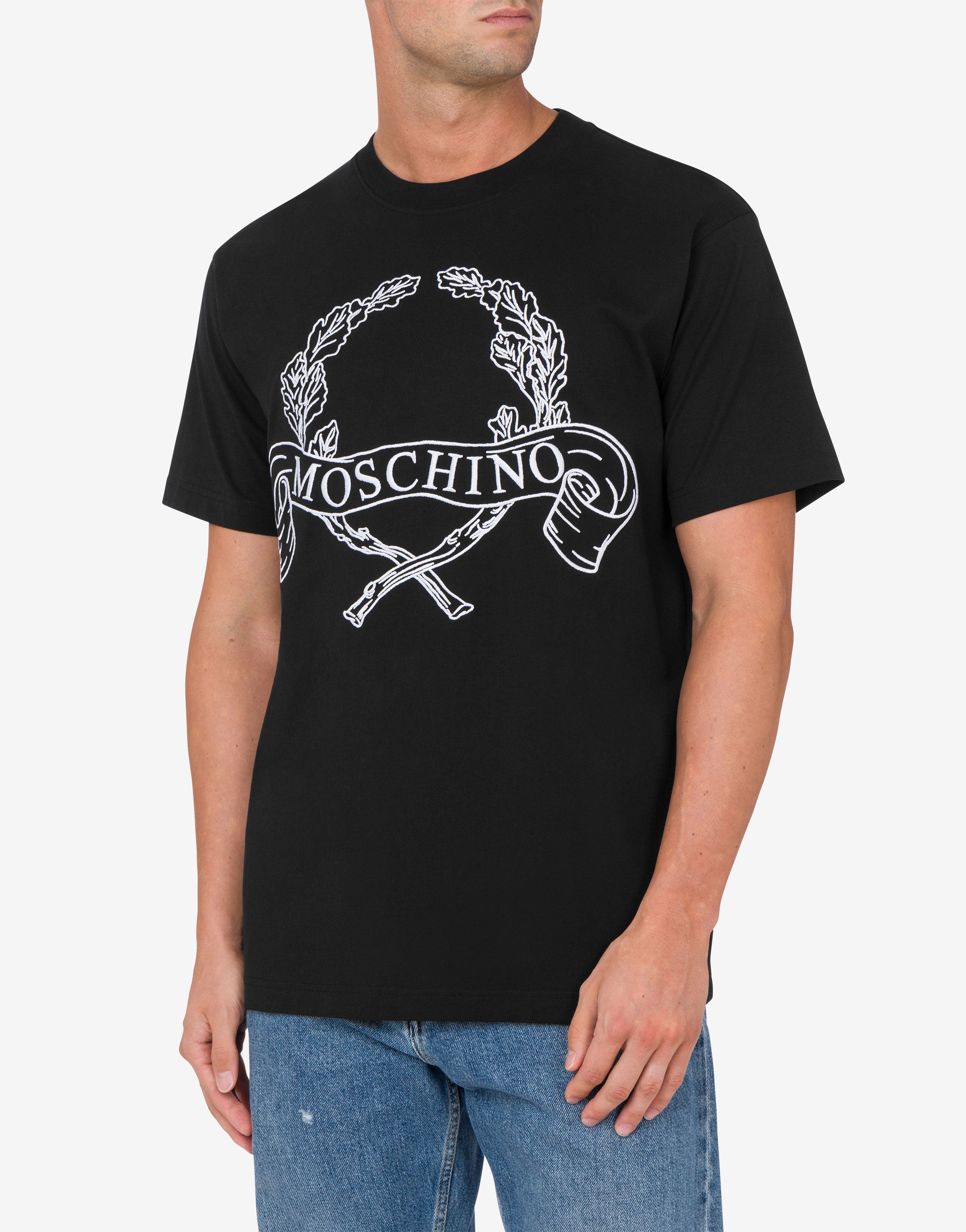 T-shirt Maxi Laurel Crown Embroidery | Moschino