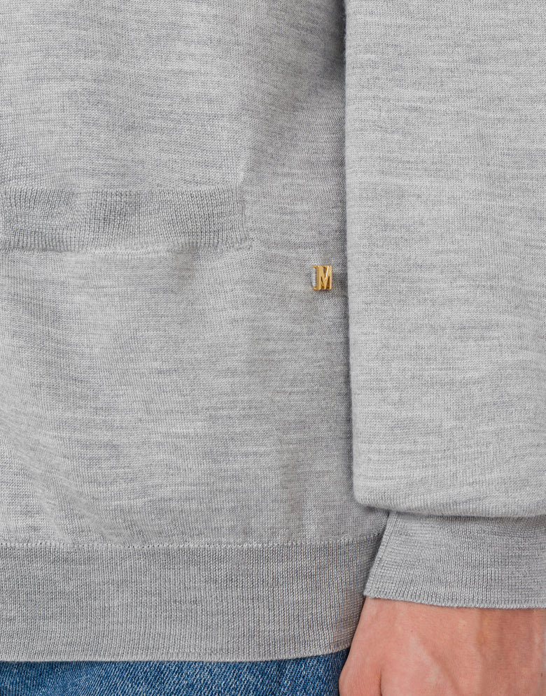 Wool Cardigan Golden M Grey Moschino 3