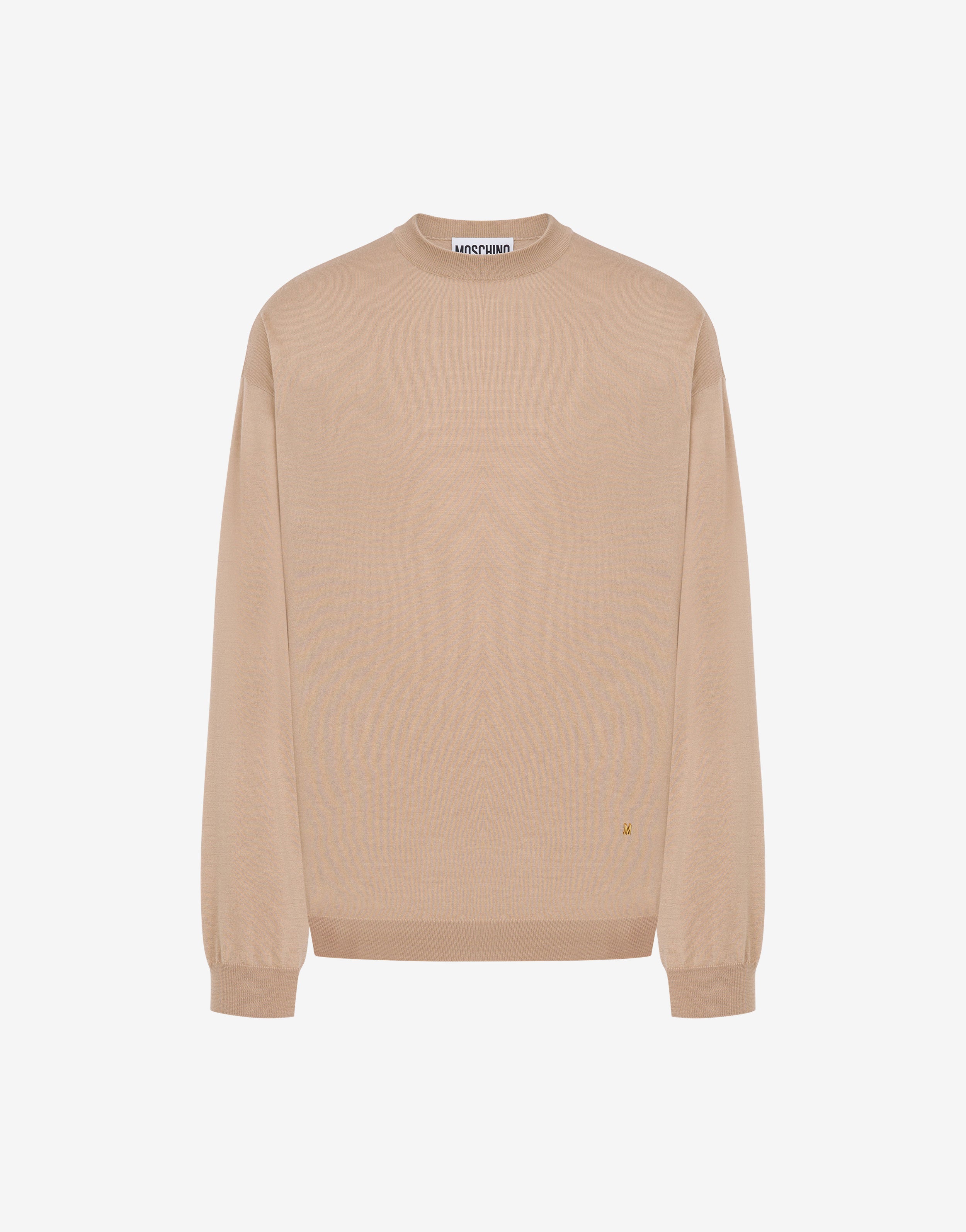 MOSCHINO フラワーニット ベージュ Wool and Silk Pullover Golden M | Moschino