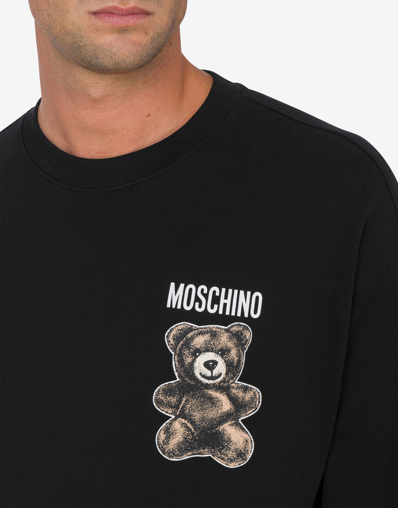 Sweatshirt Little Teddy Bear Black Moschino 3