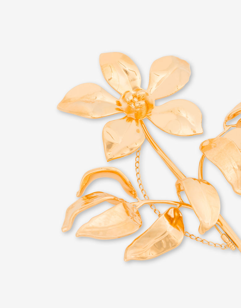 Maxi metal brooch Gold Moschino 2