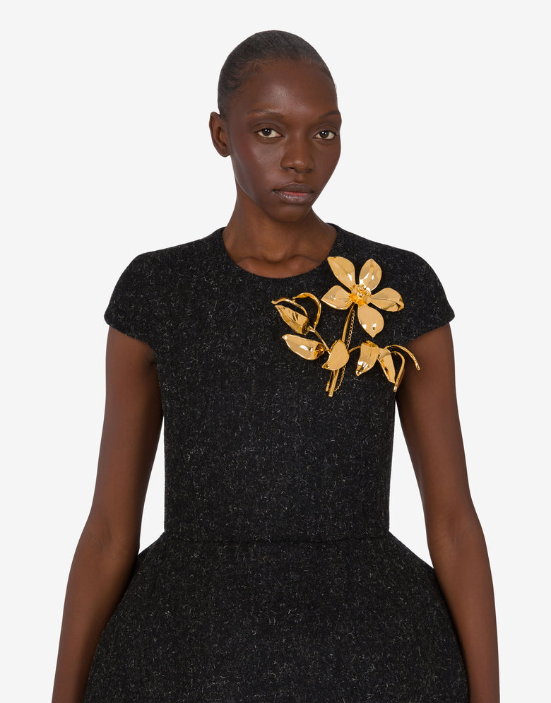 Maxi metal brooch Gold Moschino 3