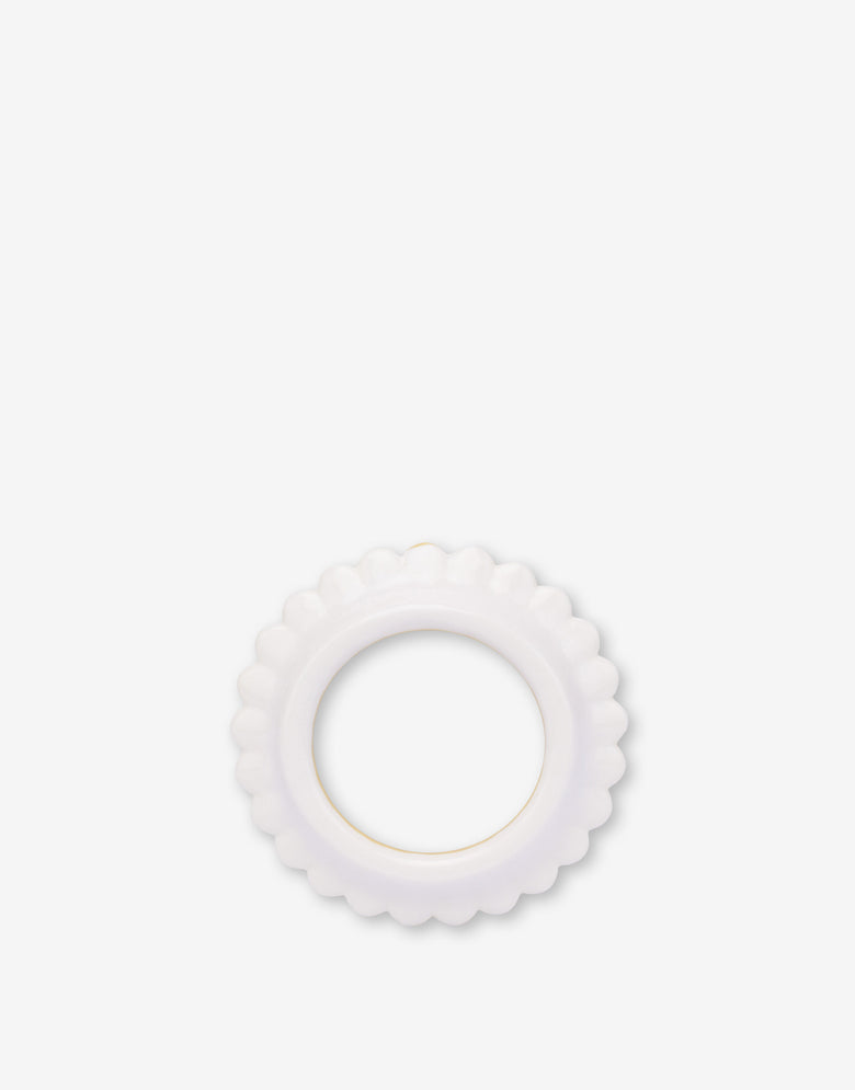 Bracelet en métal estampé Blanc Moschino 1
