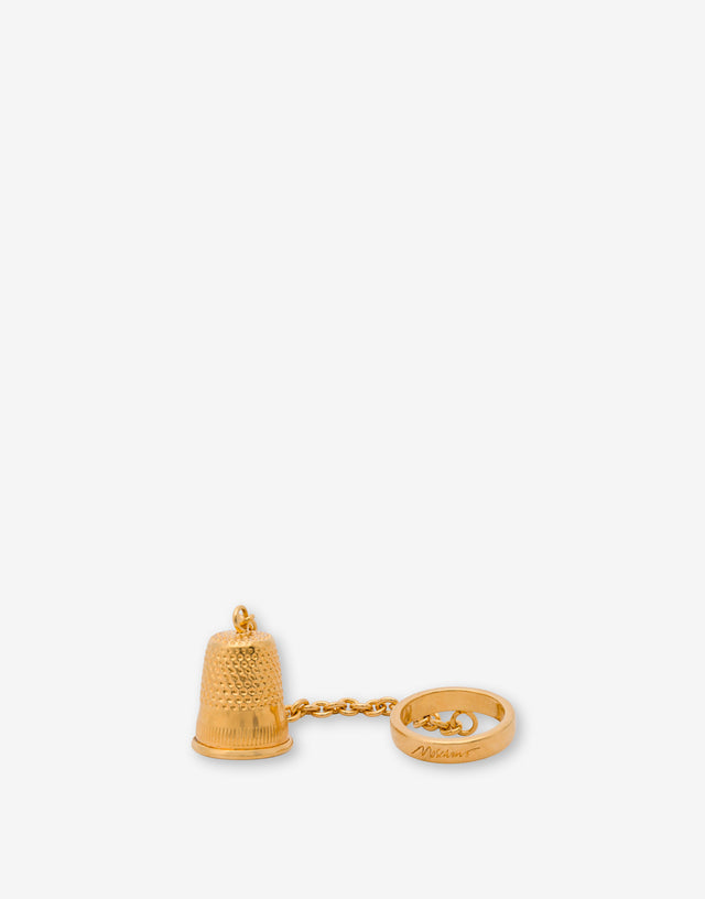 Anillo de metal con charm Gold Moschino 0