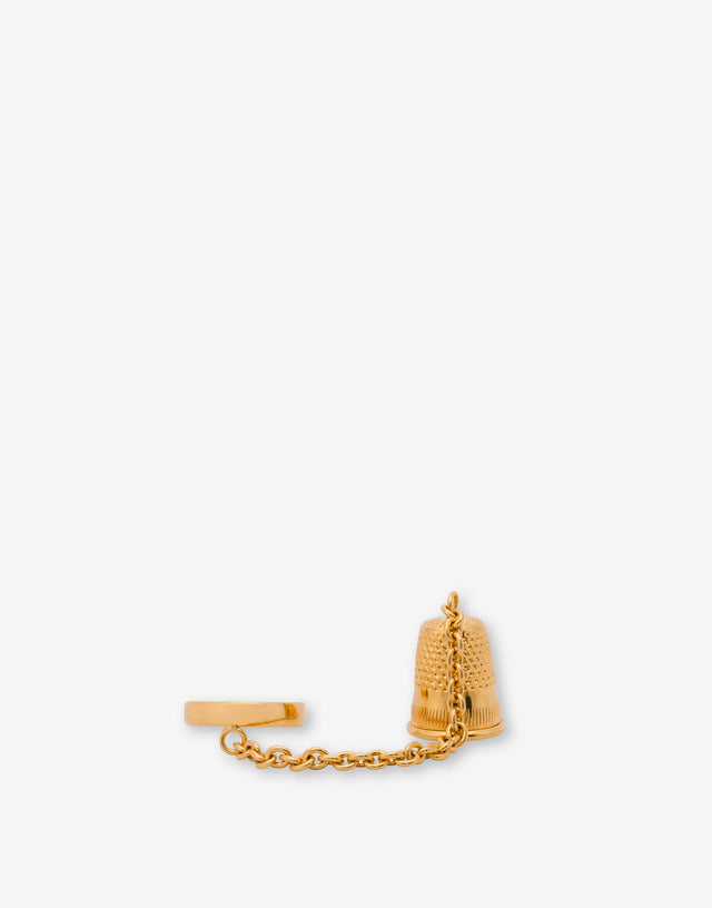 Anillo de metal con charm Gold Moschino 1