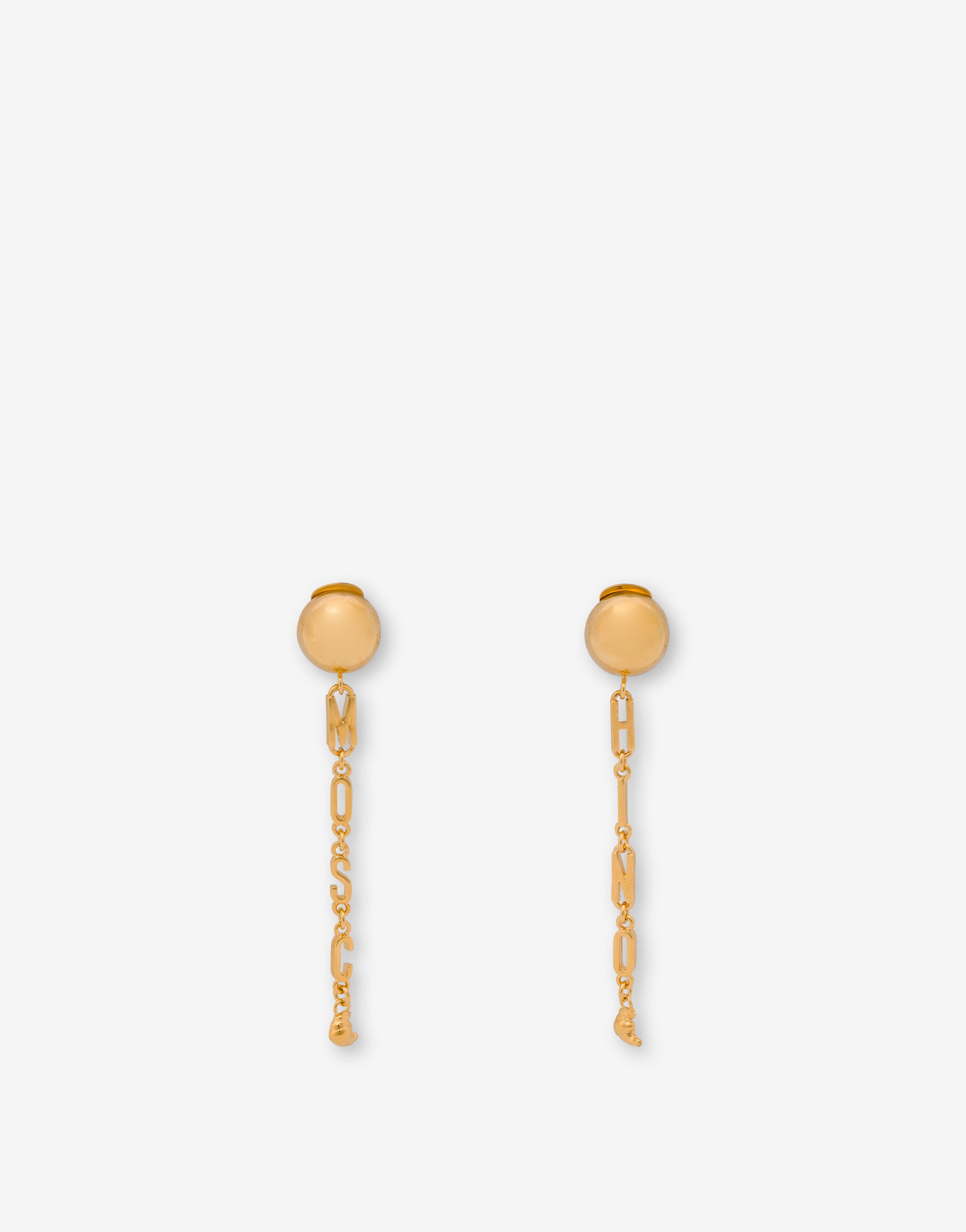 Metal drop earrings