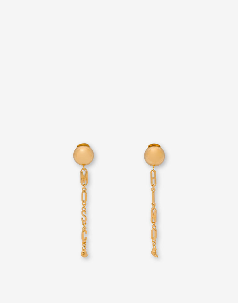 Metal drop earrings Gold Moschino 1