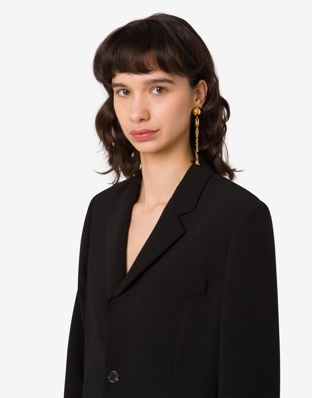 Metal drop earrings Gold Moschino 0