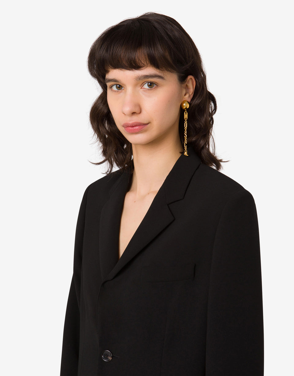 Metal drop earrings Gold Moschino 0
