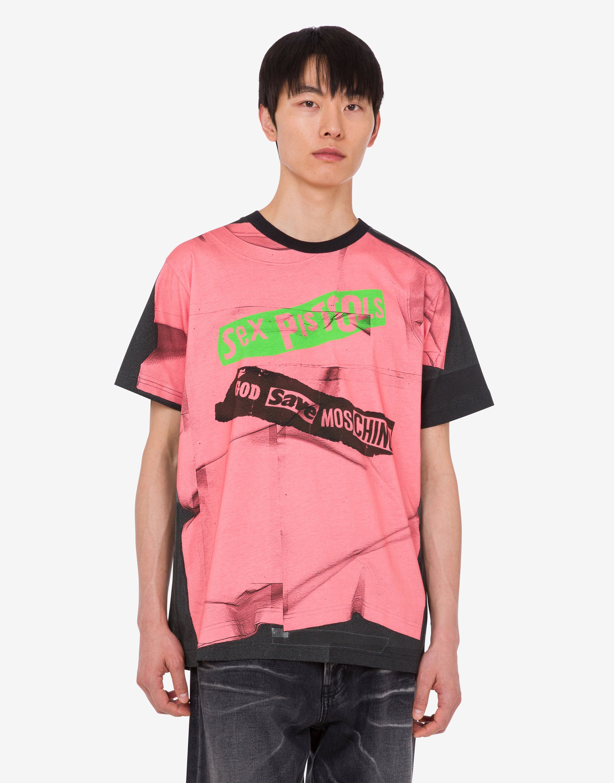 【MOSCHINO】オーガニックコットン・ジャージーTシャツ Printed organic cotton jersey T-shirt | Moschino
