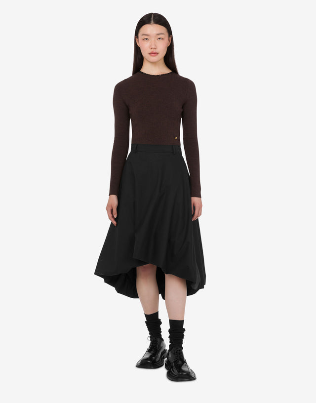 Cotton poplin skirt Black Moschino 1