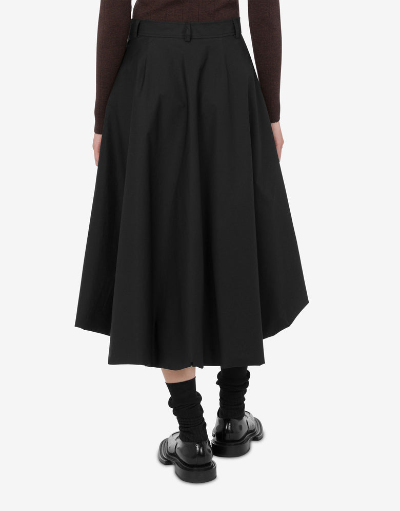 Cotton poplin skirt Black Moschino 3