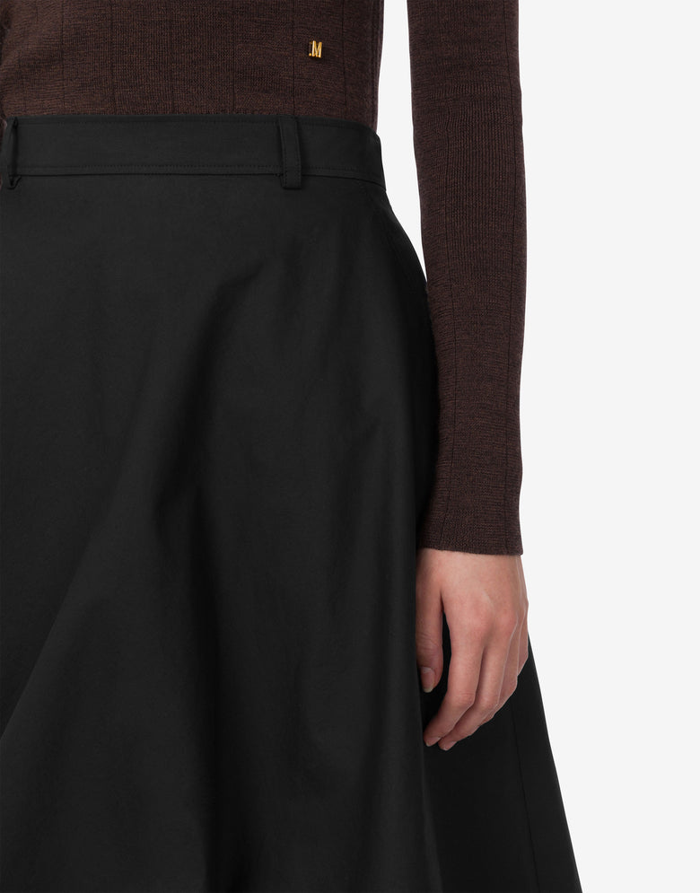 Cotton poplin skirt Black Moschino 4