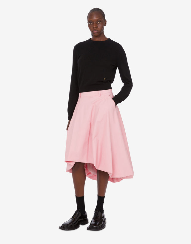 Baumwoll-Popeline-Rock Konfetti-Rosa Moschino 1