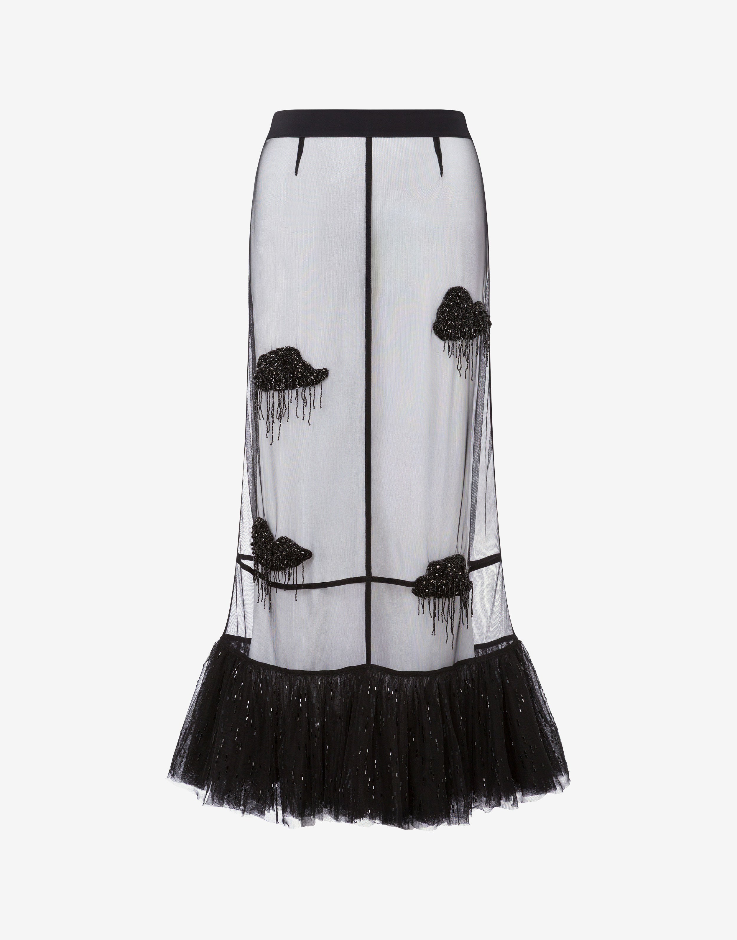 Gonna in tulle ricamata