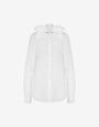 Cotton poplin jacquard shirt