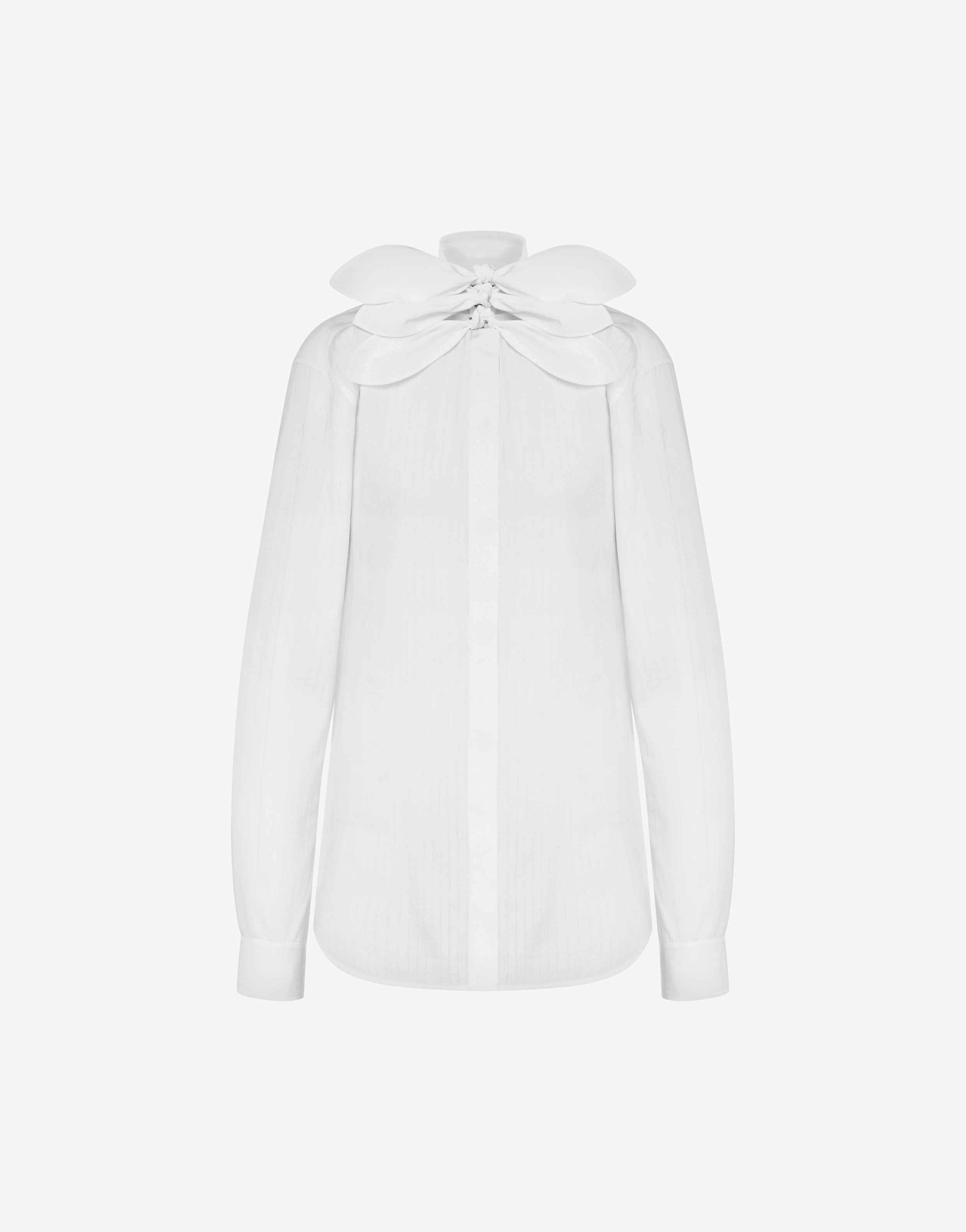 Cotton poplin jacquard shirt