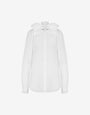 Cotton poplin jacquard shirt