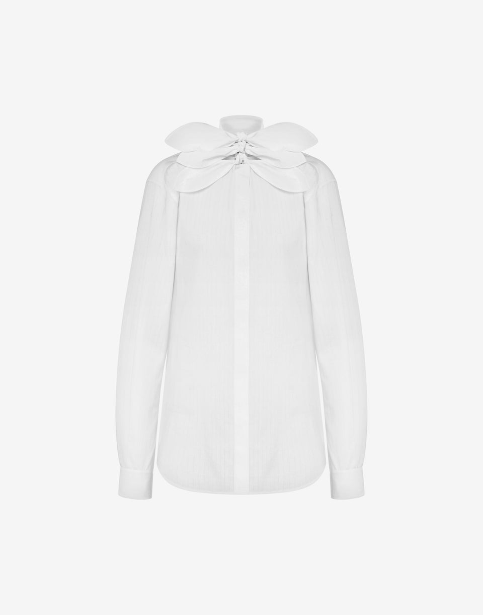 Cotton poplin jacquard shirt White Moschino 0