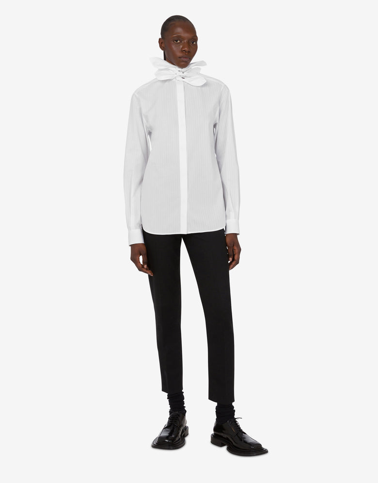 Cotton poplin jacquard shirt White Moschino 1