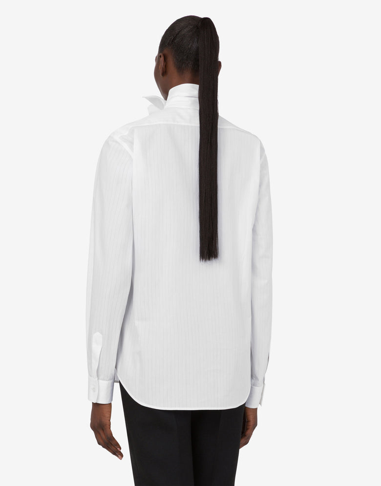 Cotton poplin jacquard shirt White Moschino 3