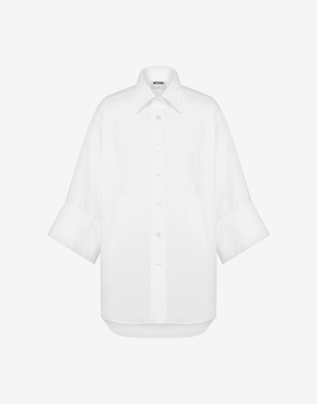 Cotton poplin shirt White Moschino 0