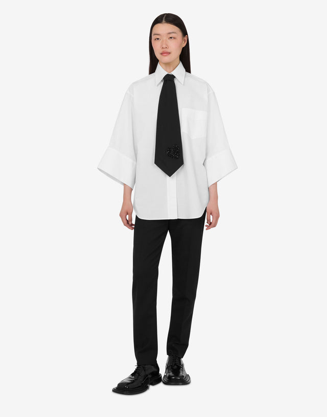 Cotton poplin shirt White Moschino 1