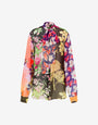 Printed silk georgette shirt