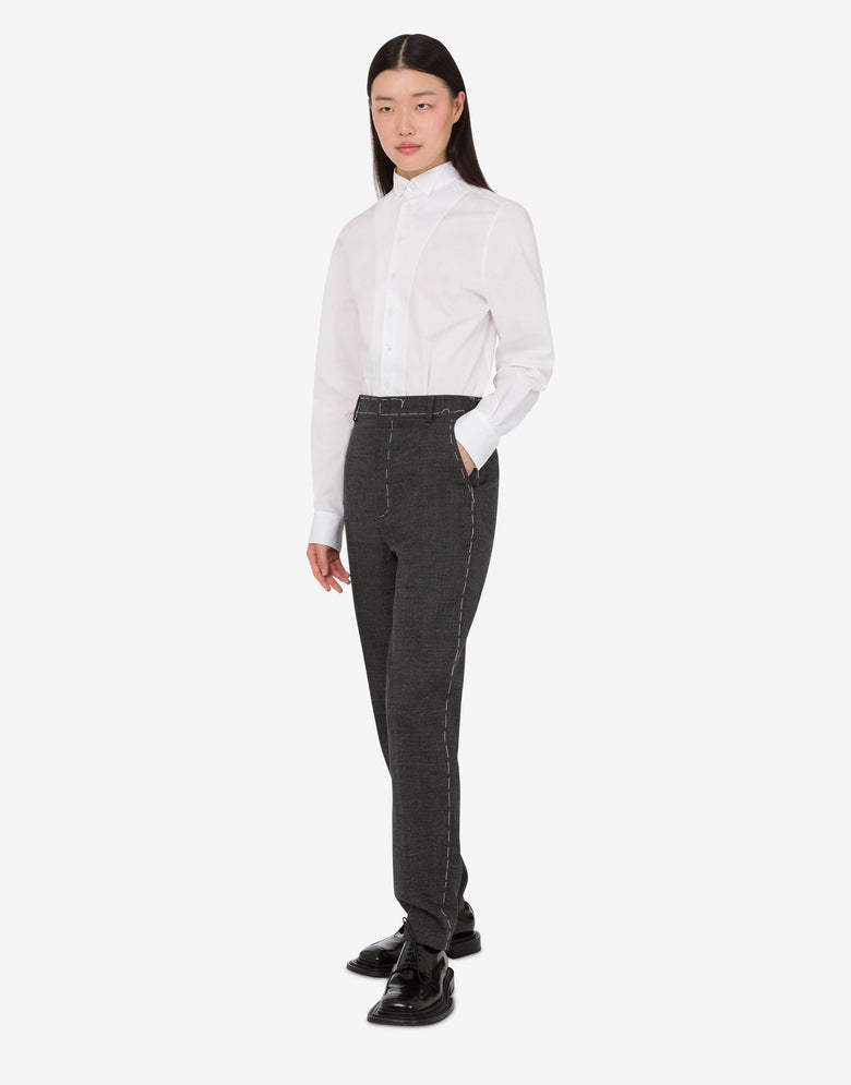 Pantalón de lona bordada Gris oscuro Moschino 1