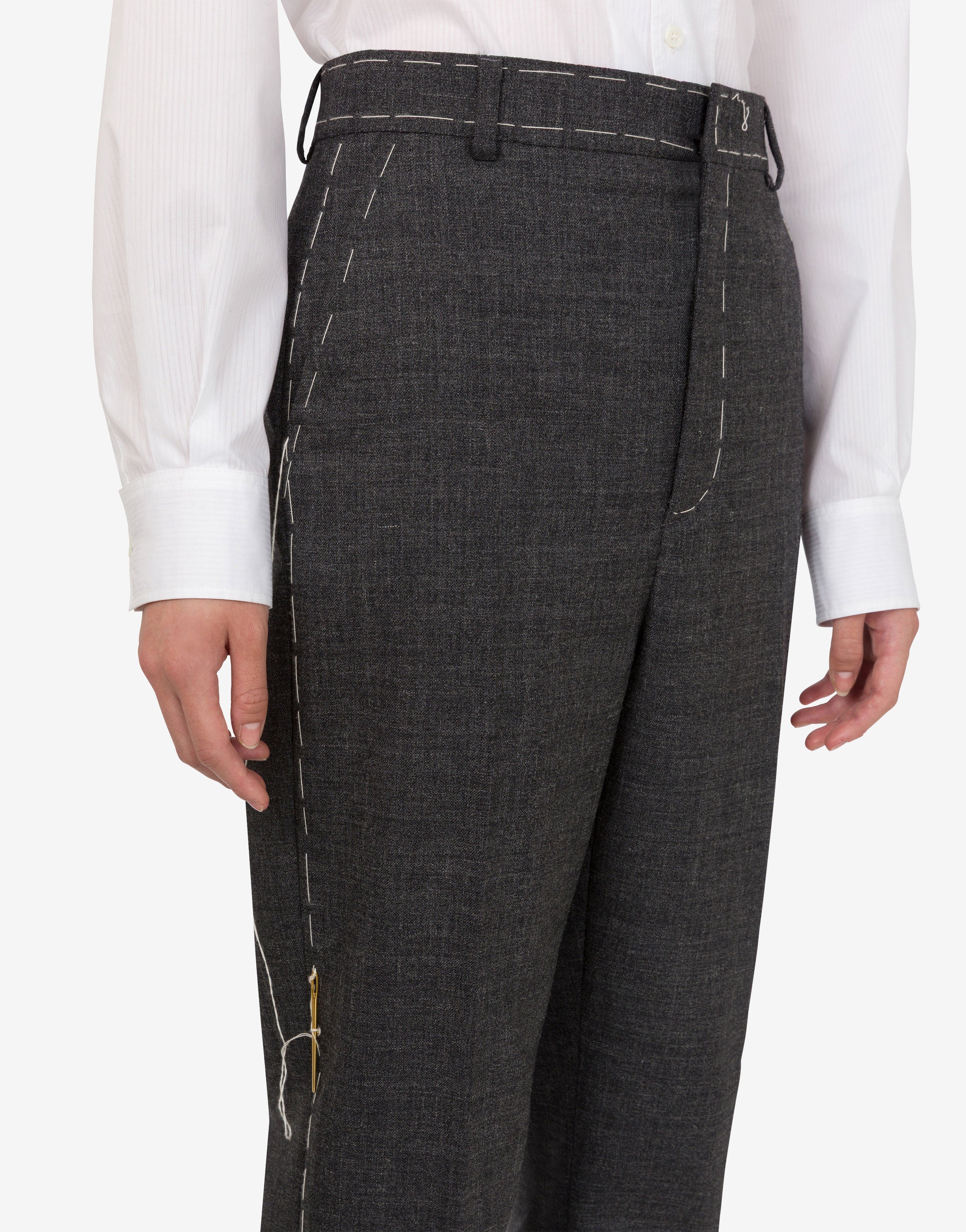 Embroidered wool canvas pants | Moschino