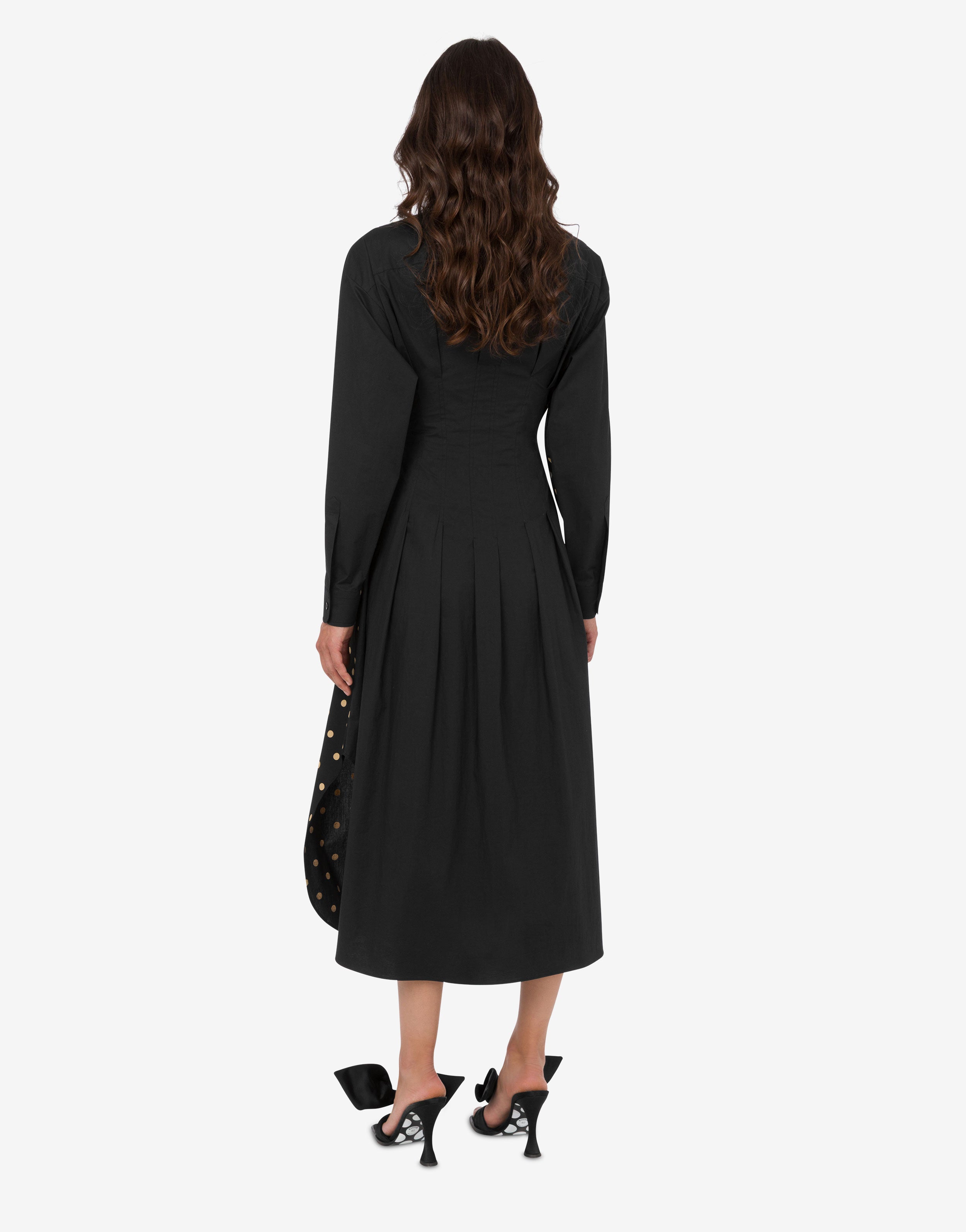 Polka Dots printed cotton poplin dress | Moschino Polka Dots printed cotton poplin dress | Moschino