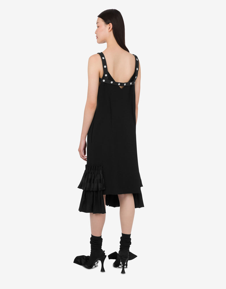 Vestido de crepé elástico Negro Moschino 2