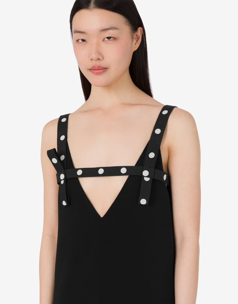 Vestido de crepé elástico Negro Moschino 3