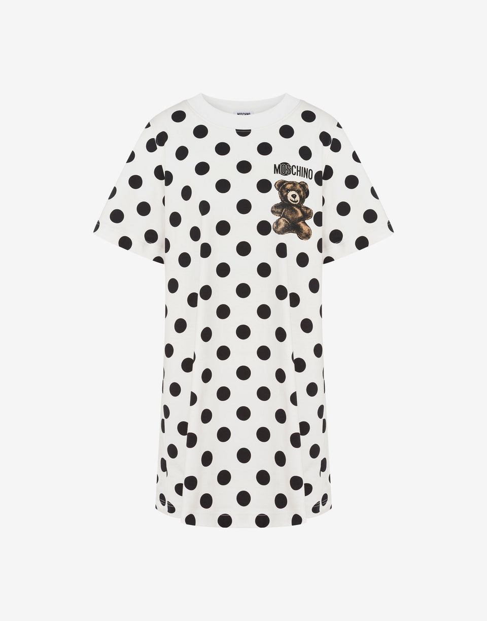 Moschino Teddy Bear printed heavy cotton dress White Moschino 0