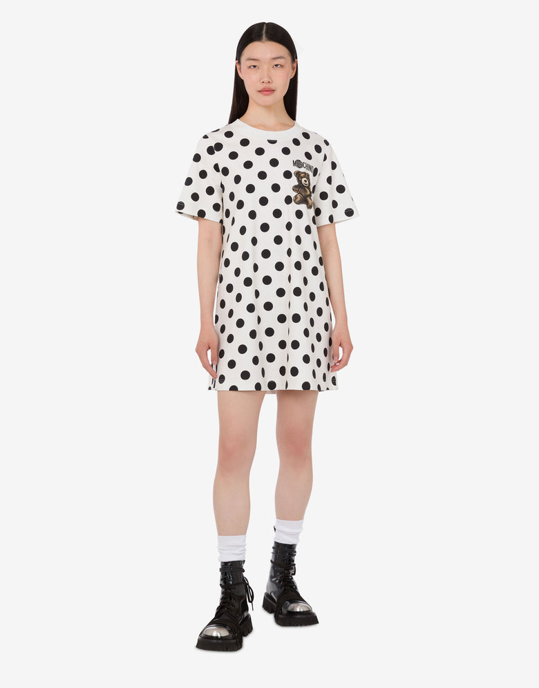 Moschino Teddy Bear printed heavy cotton dress White Moschino 1