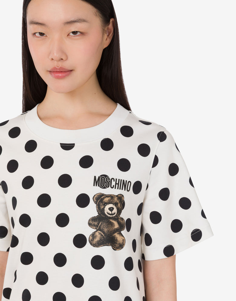 Moschino Teddy Bear printed heavy cotton dress White Moschino 3