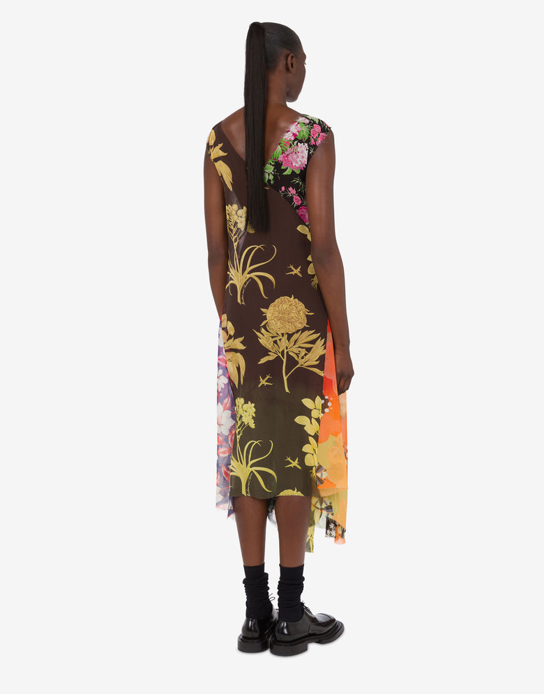 Vestido de georgette de seda estampado Multicolor Moschino 2
