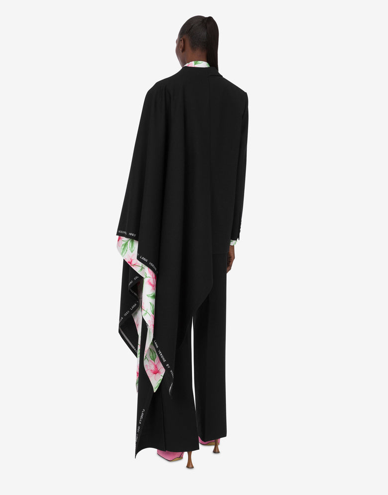 Wool flannel jacket Black Moschino 2