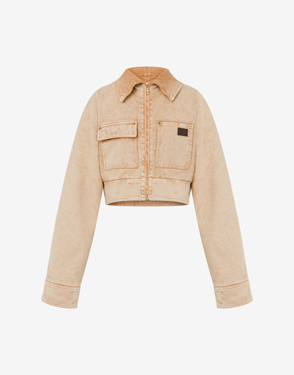 Veste d'exercice teintée dans la masse Beige Moschino 0