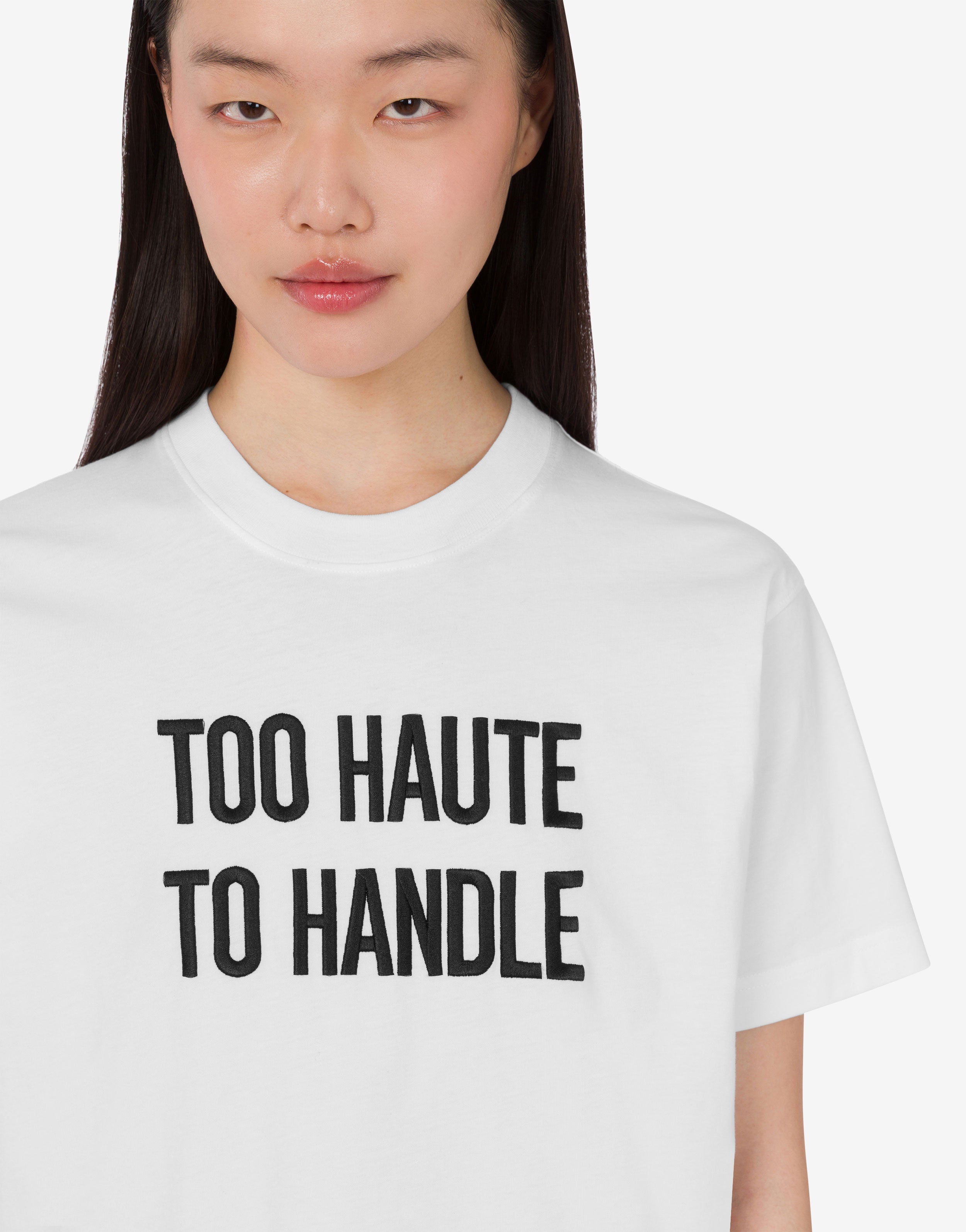 Embroidered organic cotton jersey T-shirt | Moschino