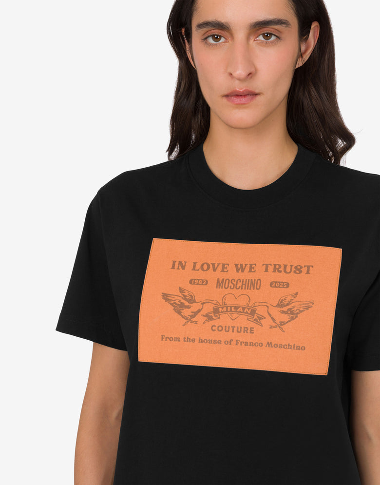 有机棉针织 T 恤  黑色 Moschino 4