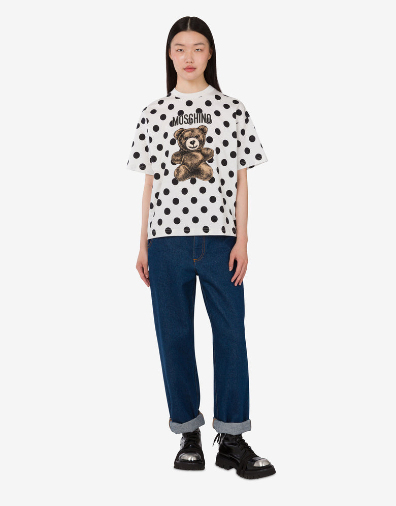 Moschino Teddy Bear printed organic cotton jersey T-shirt White Moschino 1
