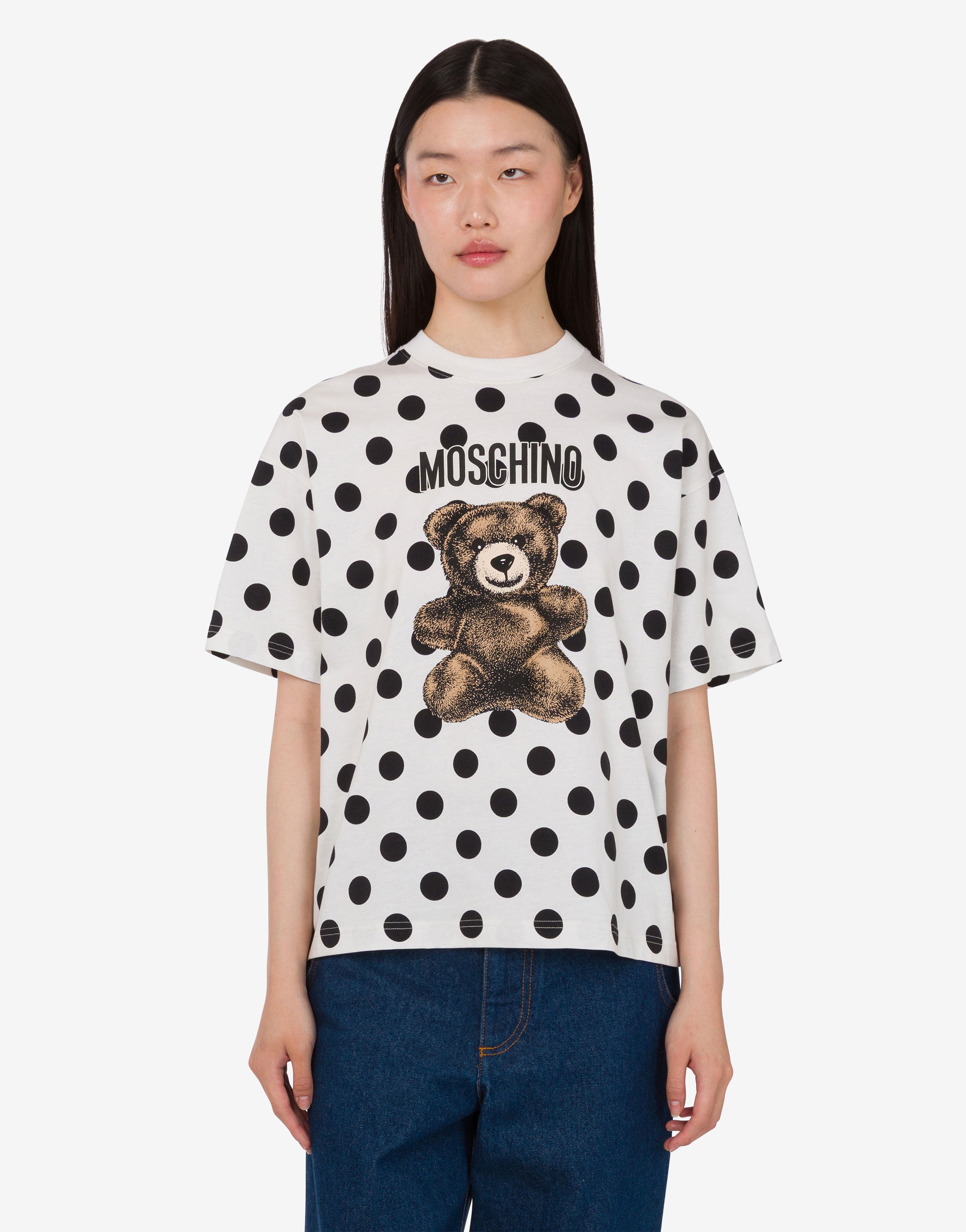 Moschino Teddy Bear printed organic cotton jersey T-shirt Moschino Teddy Bear printed organic cotton jersey T-shirt