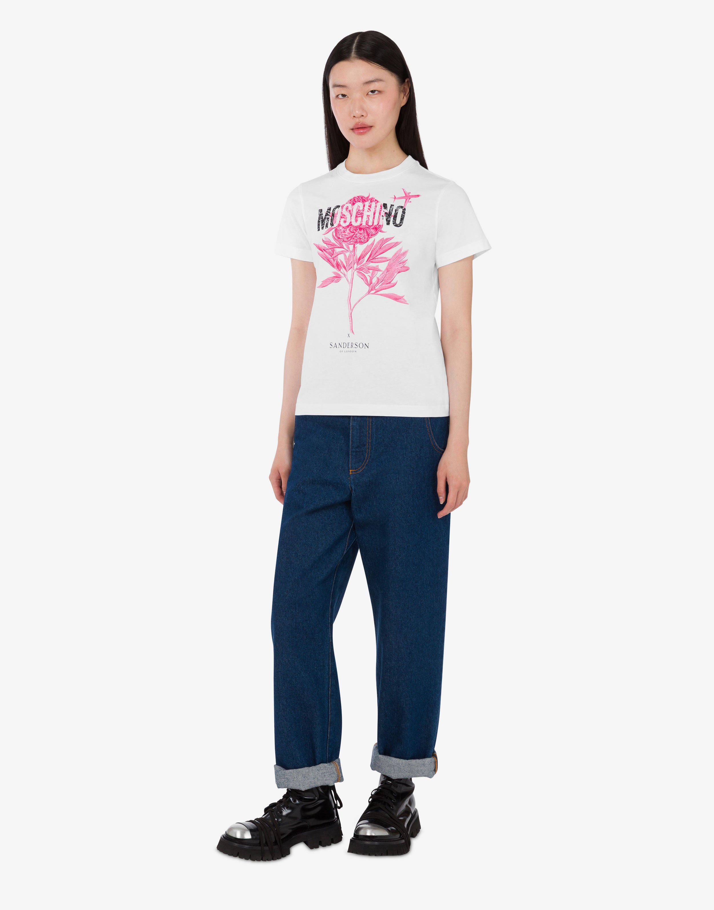 【関税・送料込】Moschino オーガニック・ジャージーTシャツ Organic jersey T-shirt It's Up To You | Moschino